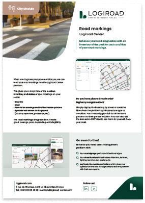 Leaflet of Horizontal signage inventory by Logiroad Center