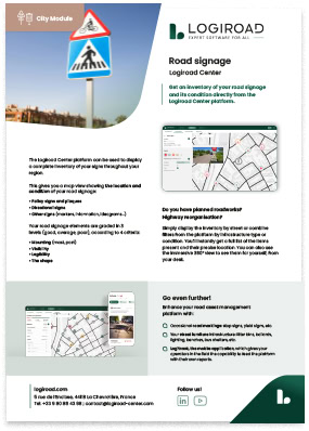 Leaflet of Logiroad Center about the road signage