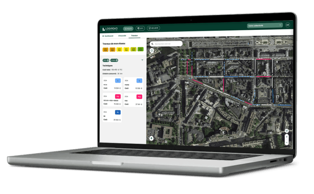 Plateforme Logiroad-Center, module travaux