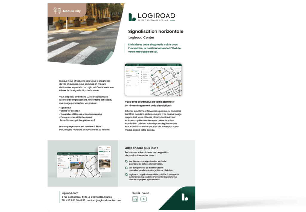 Bochure signalisation horizontale du module City de Logiroad Center