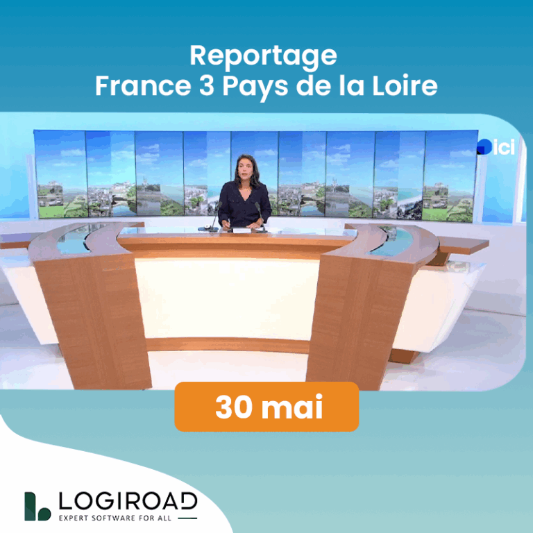 Reportage France 3 Pays de la Loire sur la voirie de la chevrolière et la solution Logiroad Center