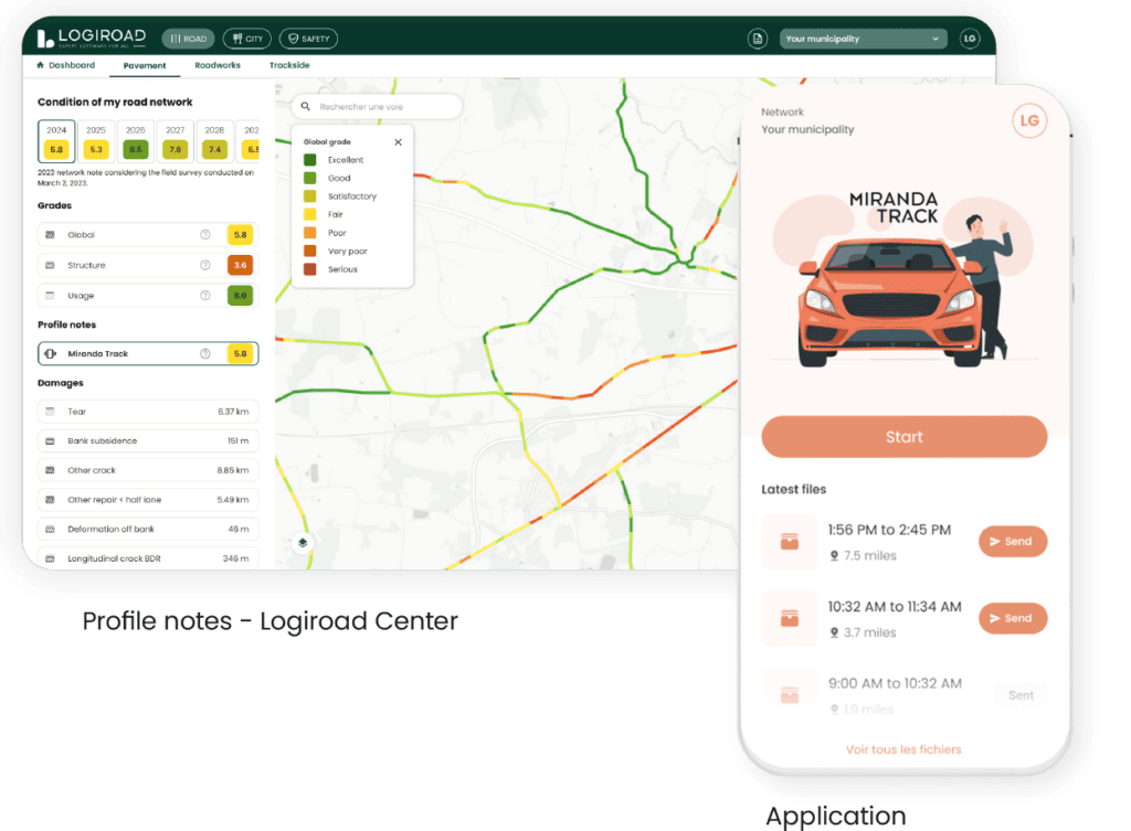 MIRANDA TRACK Longitudinal profile survey