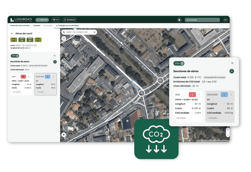 Emisiones de CO2 - obras viales